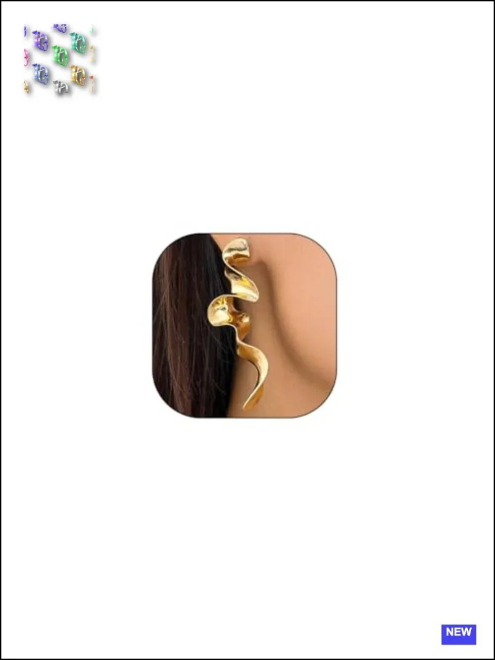 14K Gold Irregular Geometric Drop Dangle Statement Earrings